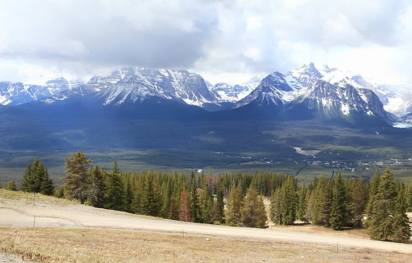 Photo wallpaper landscape, mountains, nature, Park, Canada, Banff