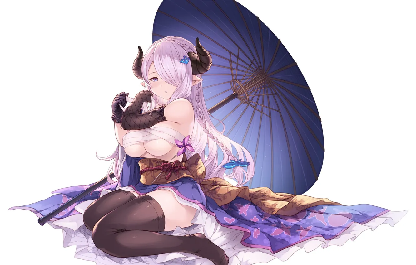 Photo wallpaper kawaii, game, big, umbrella, anime, Large, giant, bishojo