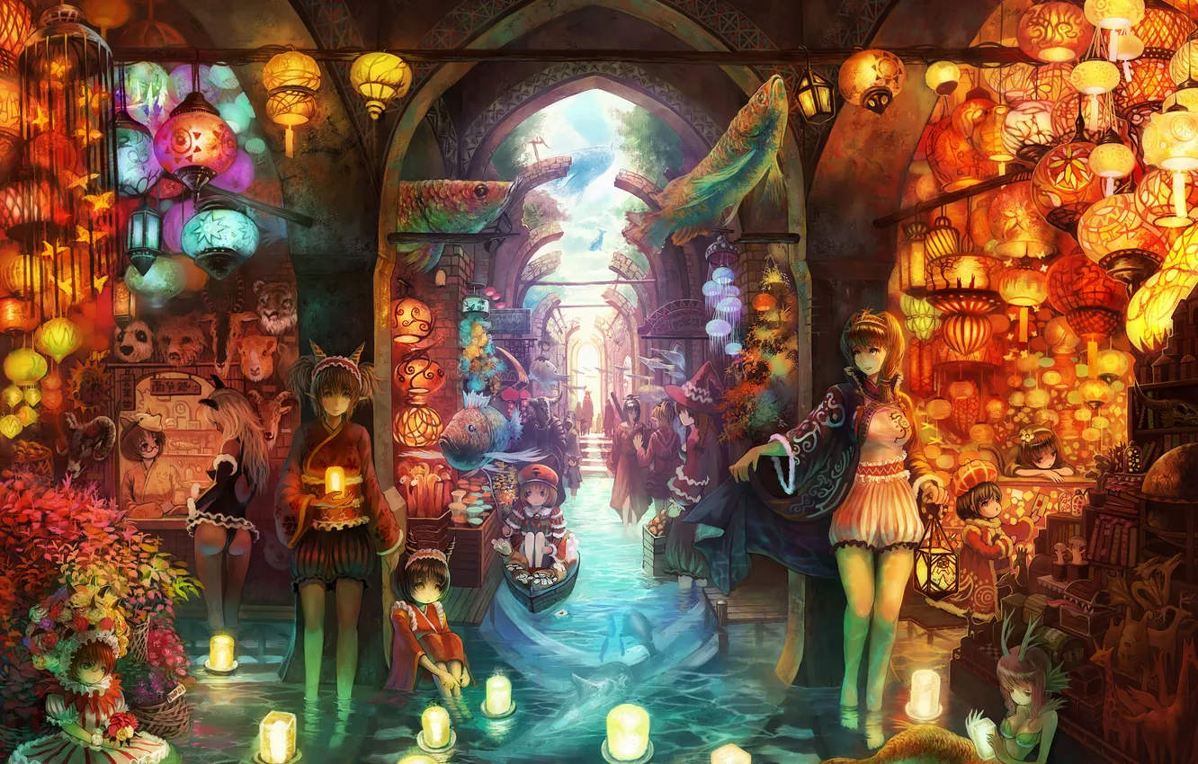 Photo wallpaper fish, anime, sakai yoshikuni, Fantasia