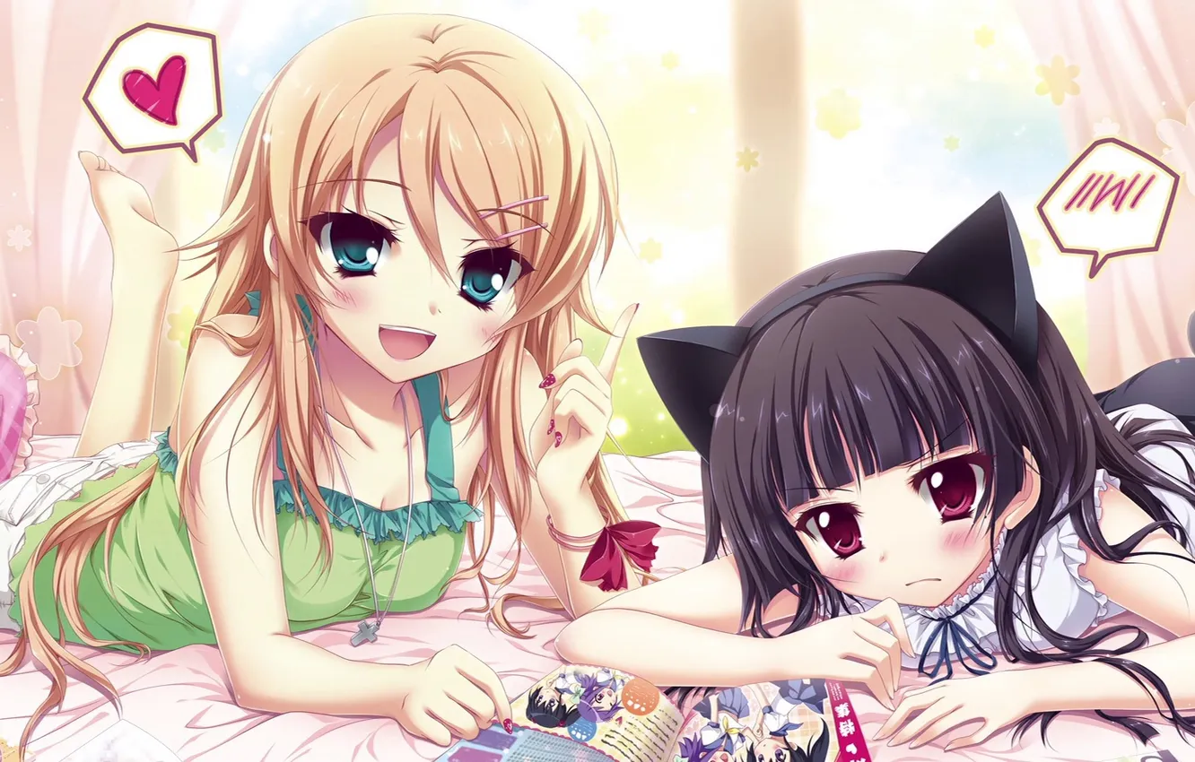 Photo wallpaper look, girl, joy, room, journal, art, ore no imouto ga konnani kawaii wake ga nai, …