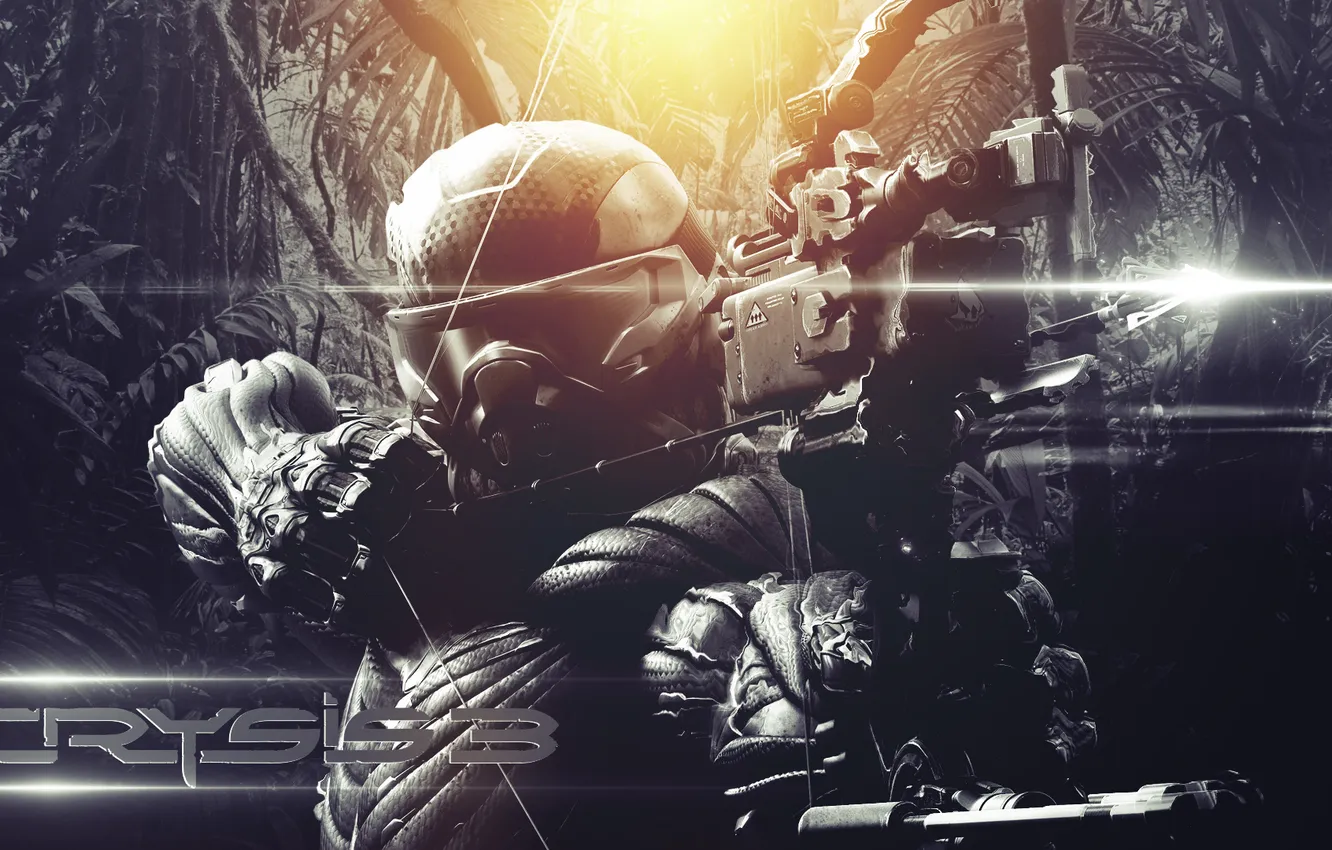 Photo wallpaper warrior, bow, Crysis 3, Video Game