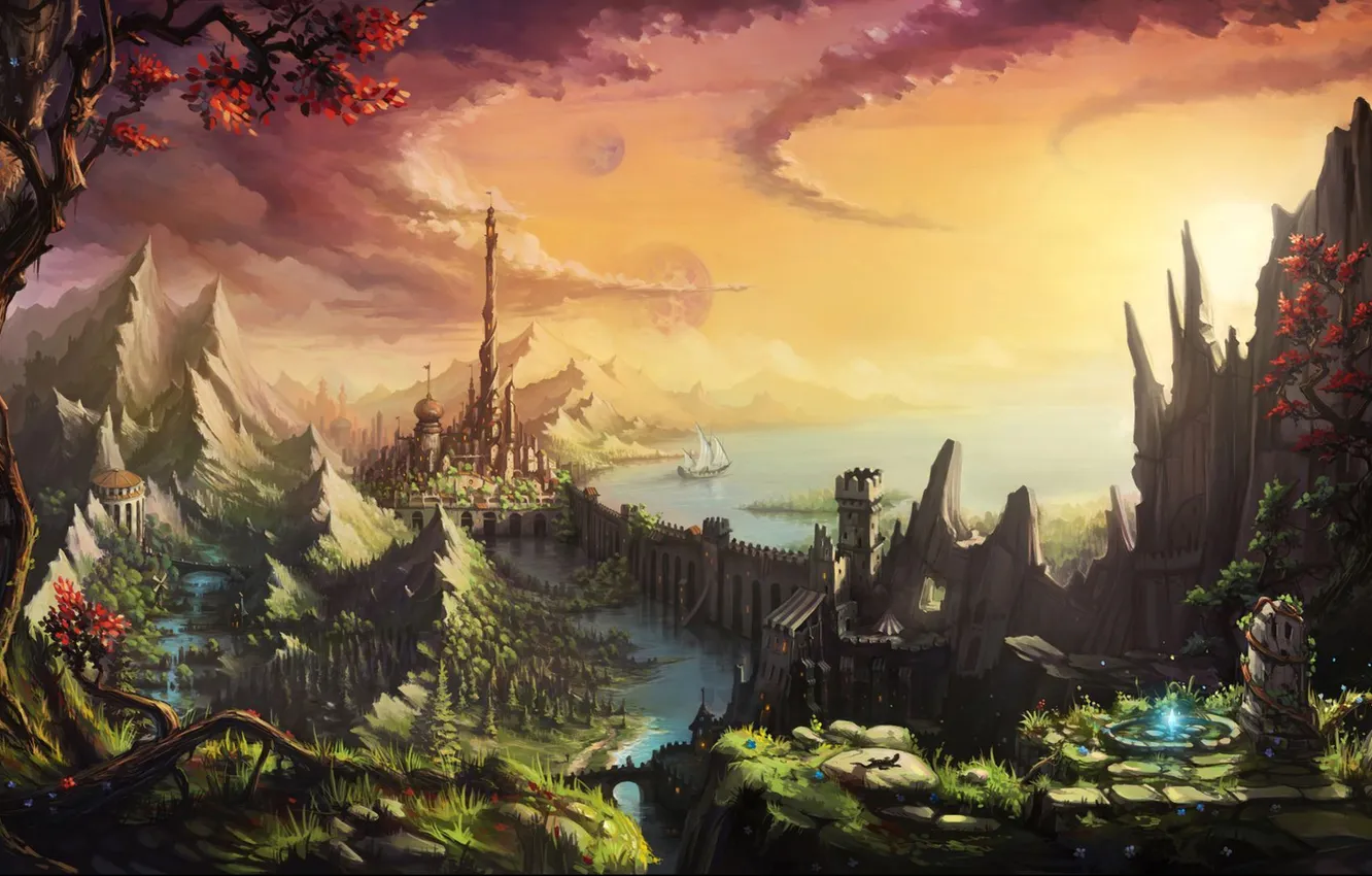 Photo wallpaper landscape, the city, haryarti