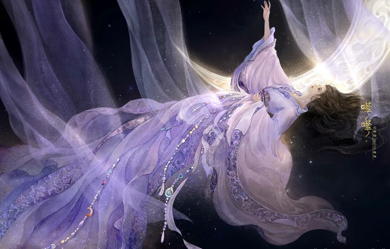 Photo wallpaper girl, art, China, Celestials, hanfu