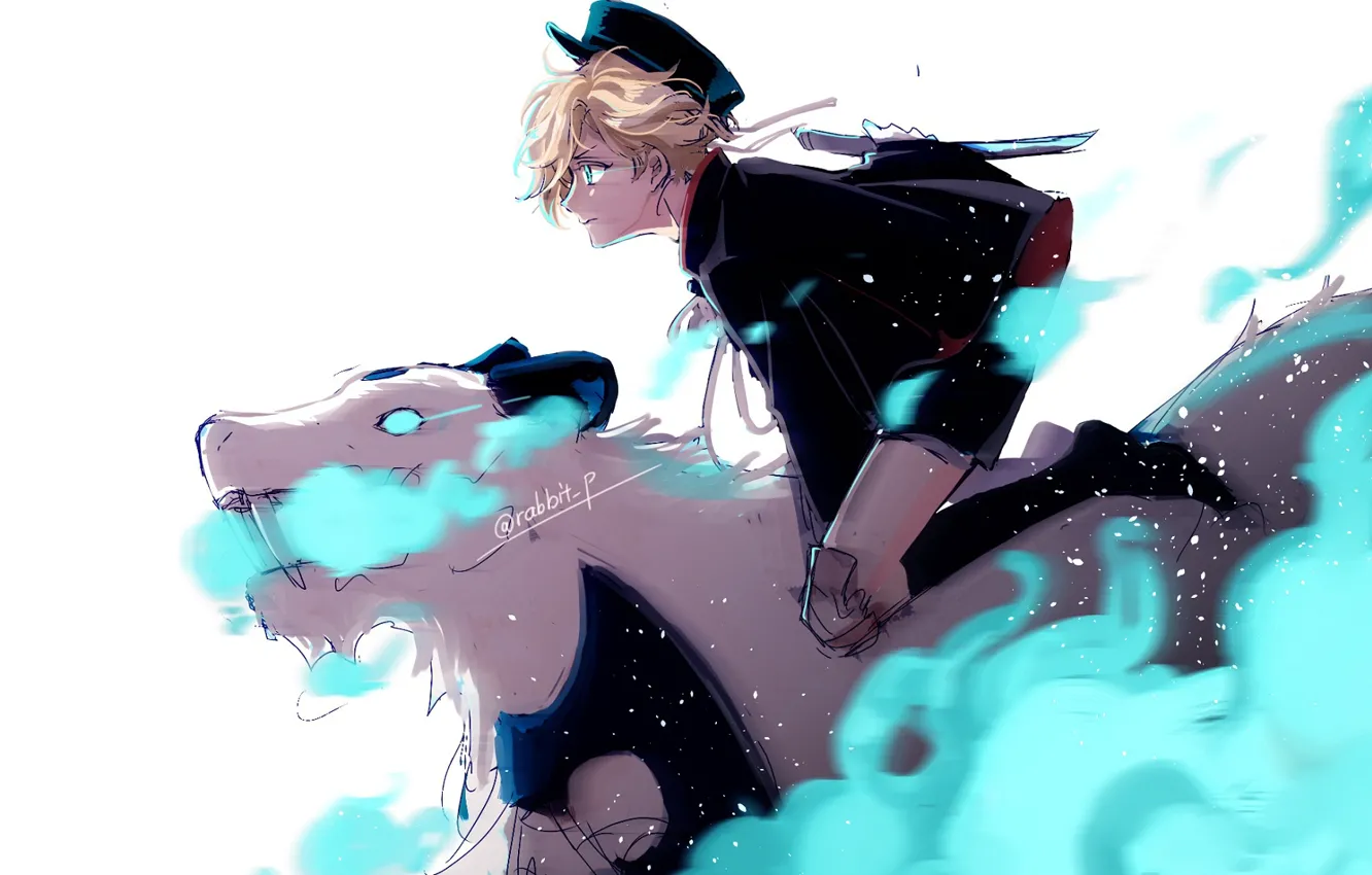 Photo wallpaper tiger, boy, Touken Ranbu, Gokotai, Dance of swords