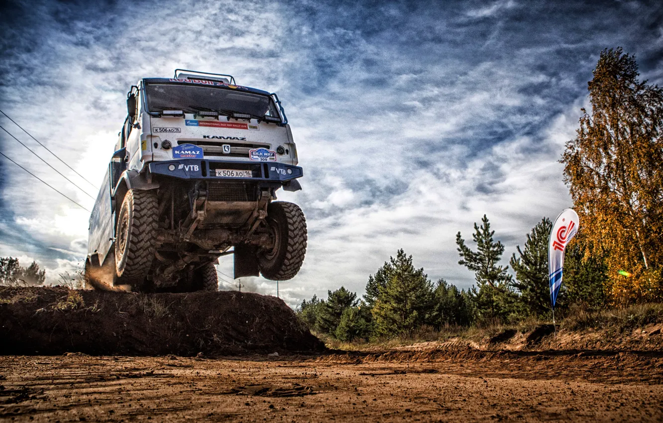 Photo wallpaper machine, race, sport, speed, Truck, Master, Russia, the front