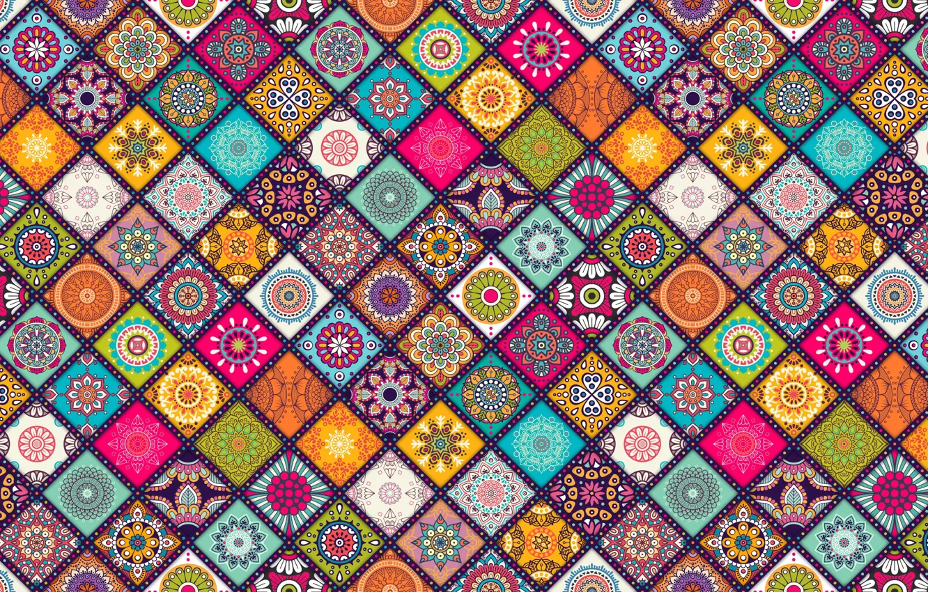 Photo wallpaper design, pattern, ornament, floral, design by visnezh