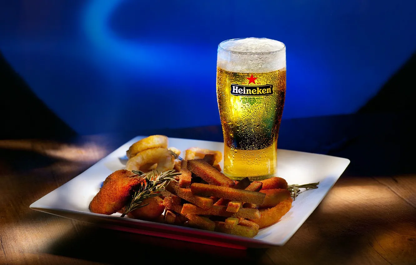 Photo wallpaper beer, cold, appetizer, crackers