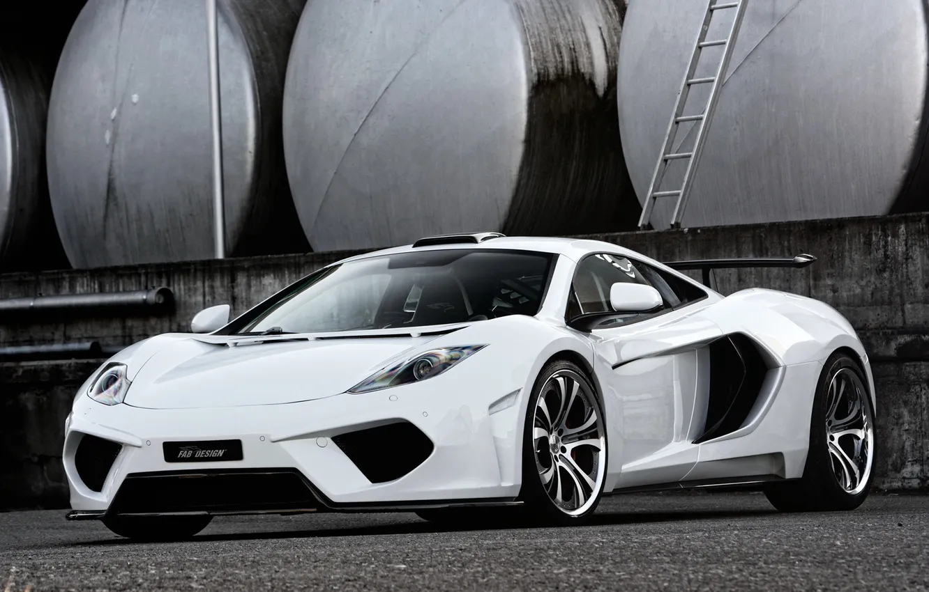 Photo wallpaper white, tuning, McLaren MP4-12C, FAB Design