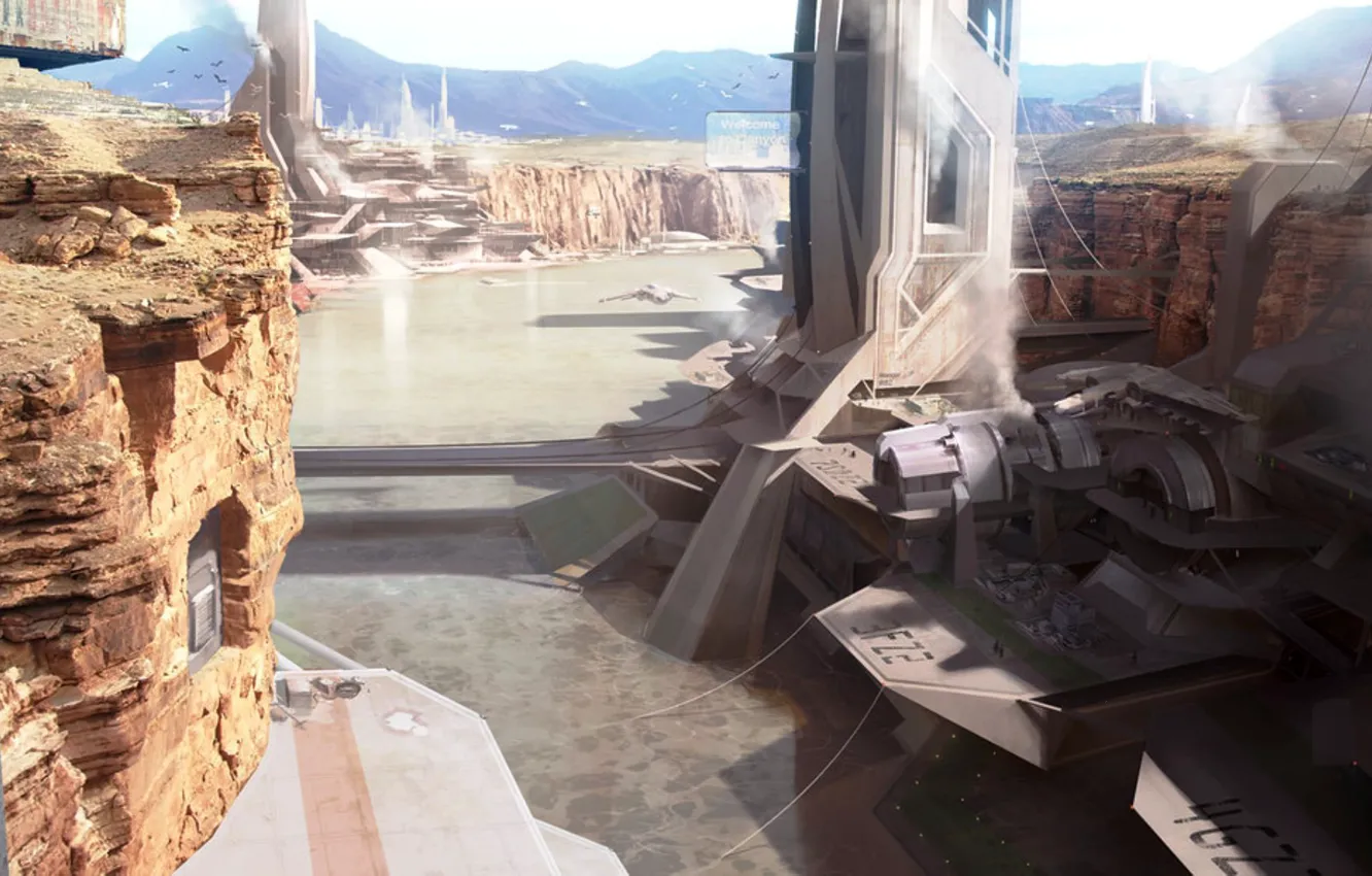 Photo wallpaper rocks, angars, canyon city