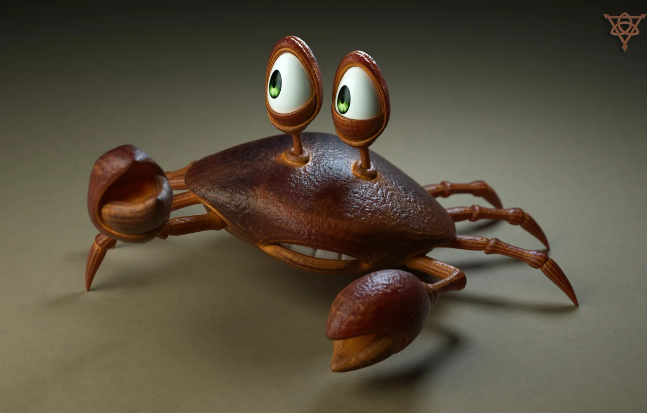 Photo wallpaper background, crab, 3D graphics