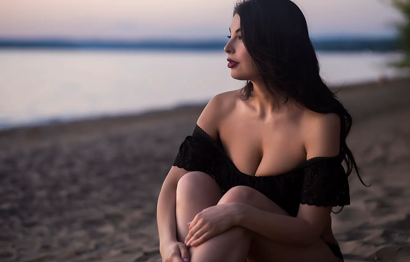 Photo wallpaper pose, model, portrait, neckline, Cyril Zakirov, Galina Brezhnev