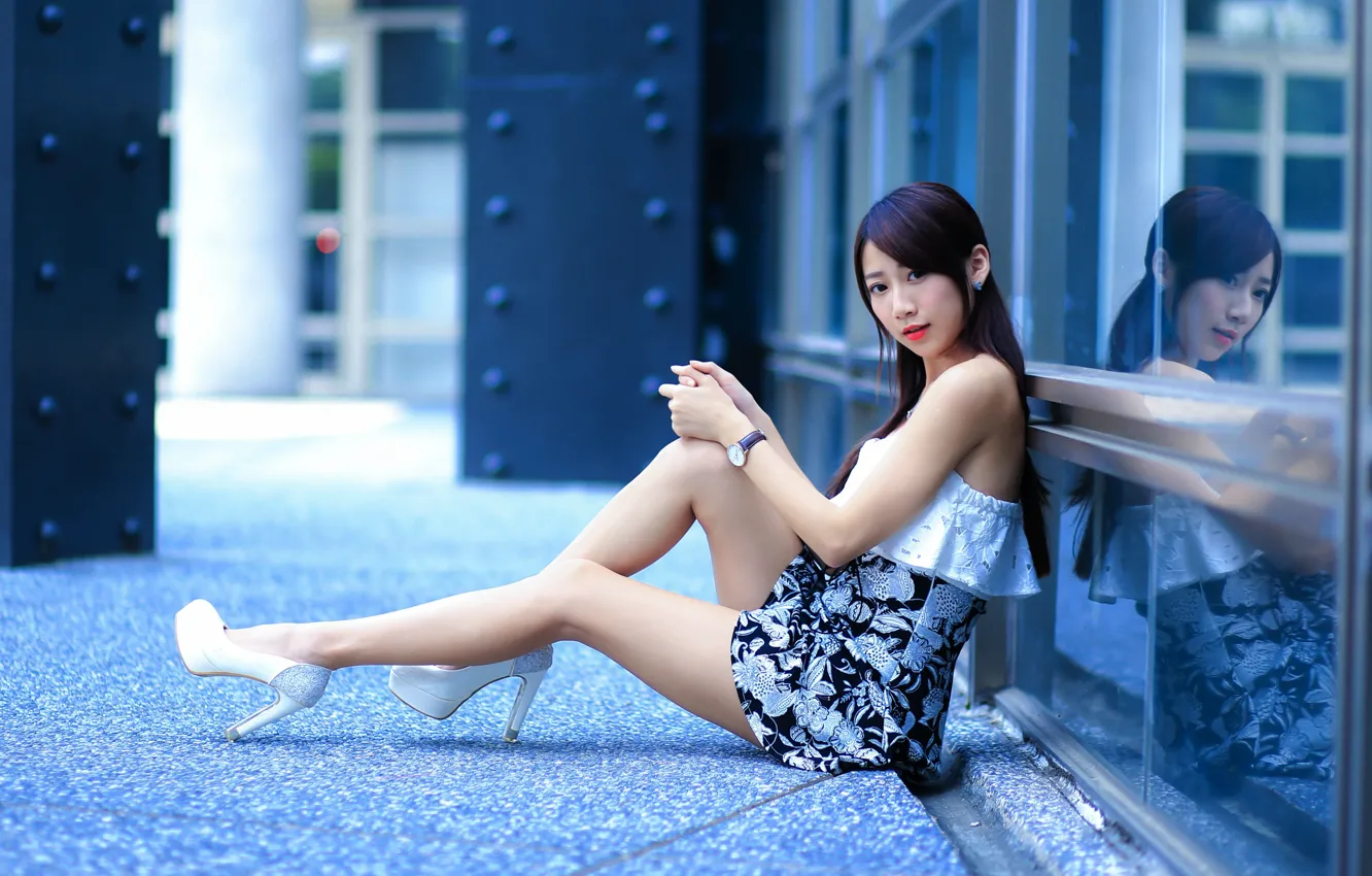 Wallpaper beauty, Asian, legs, Asian, cute girl, cute girl, short dress ...