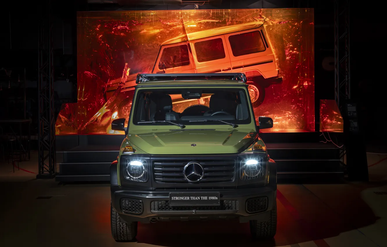 Photo wallpaper Mercedes-Benz, SUV, front view, SUV, 2025, Stronger Than the 1980s, Mercedes-Benz G 450 d