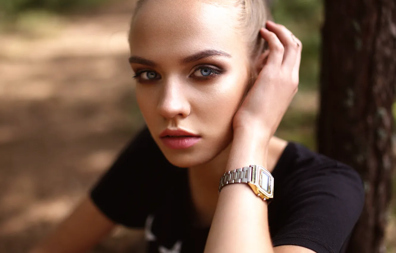 Photo wallpaper look, portrait, sponge, the beauty, Nastya Afanasyeva