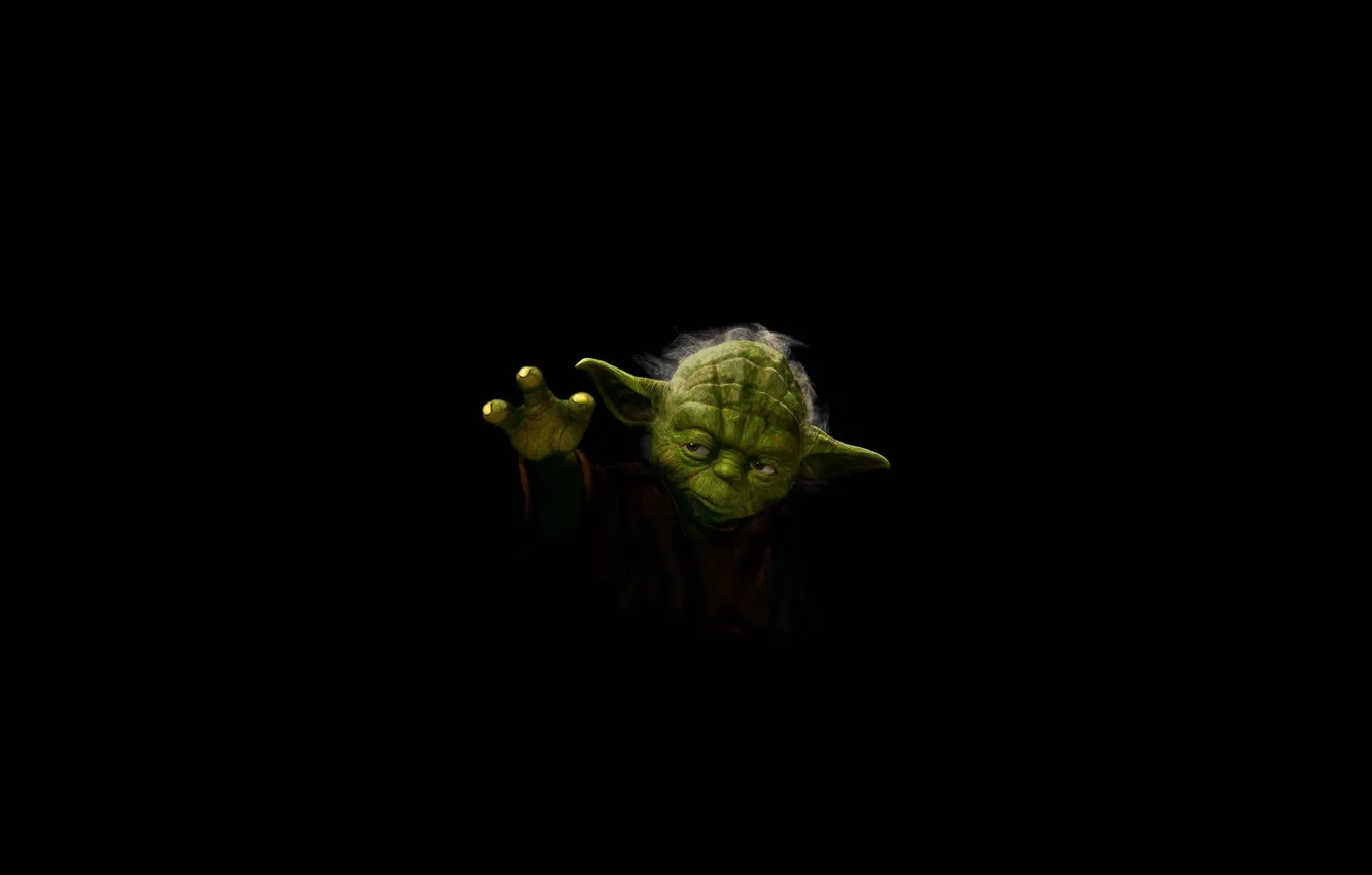 Photo wallpaper green, gesture, Jedi, yoda, iodine, master