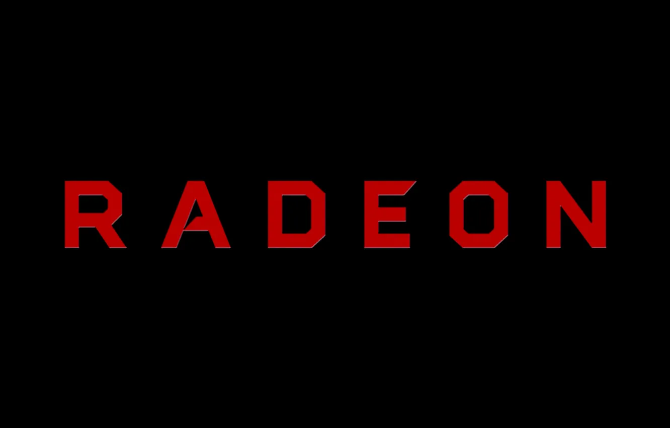 Photo wallpaper background, logo, AMD, dark, Radeon