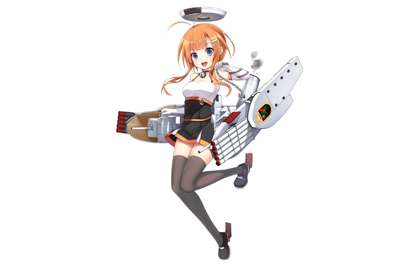 Photo wallpaper girl, sexy, thighhighs, long hair, dress, anime, beautiful, pretty