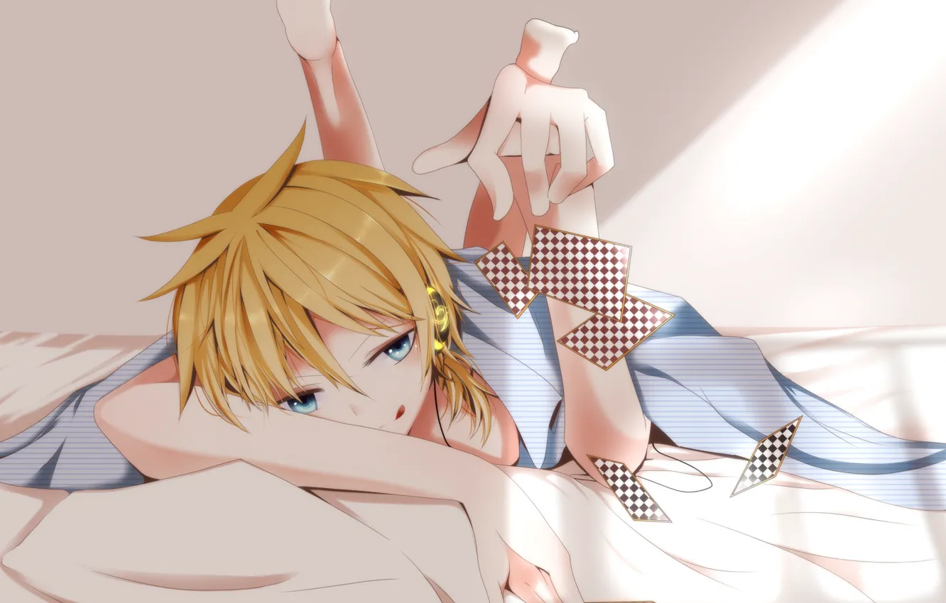 Photo wallpaper mood, map, anime, len, guy, vocaloid, Vocaloid, kagamine len