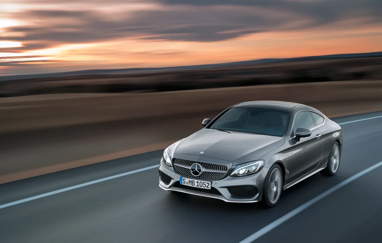 Photo wallpaper Mercedes-Benz, Mercedes, AMG, Coupe, C-Class, 2015, C205