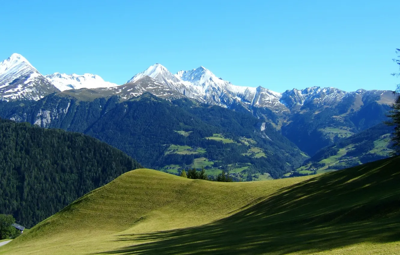 Photo wallpaper landscape, mountains, nature, the slopes, Austria, Alps