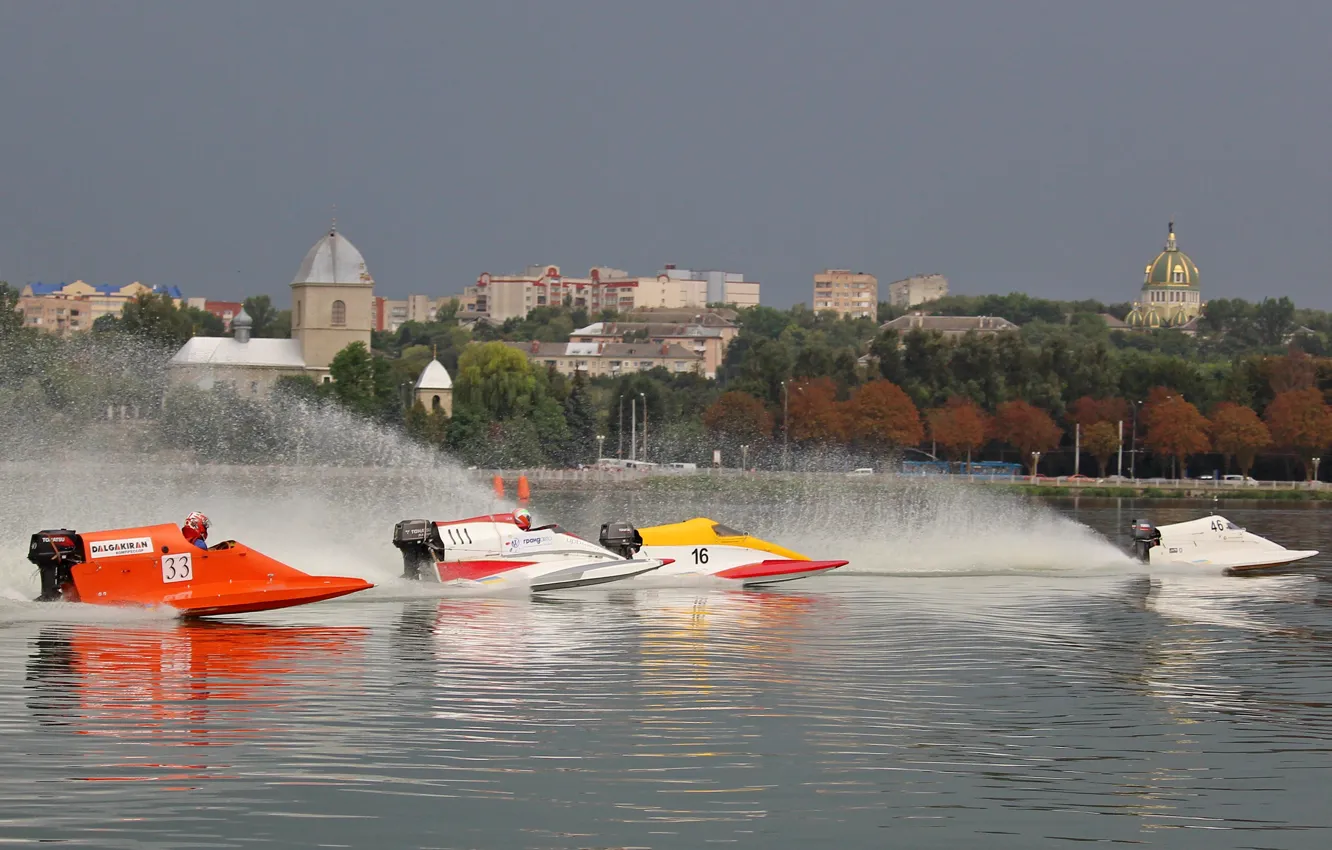 Photo wallpaper race, boat, speed