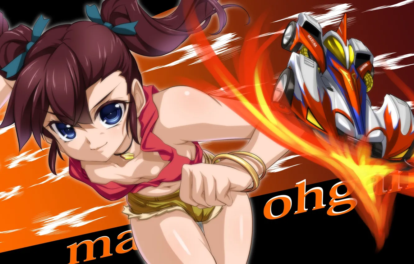 Photo wallpaper car, nipples, breast, anime, chibi, beautiful, ponytail, pretty