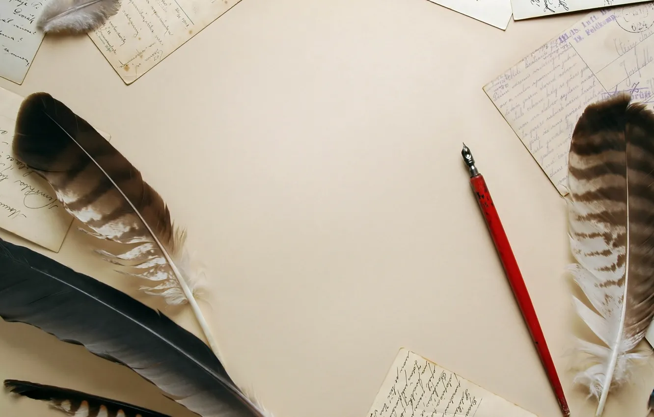 Photo wallpaper paper, pens, pen old pen