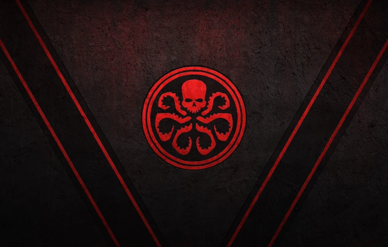 Photo wallpaper red, logo, game, octopus, symbol, movie, Captain America, Red Skull