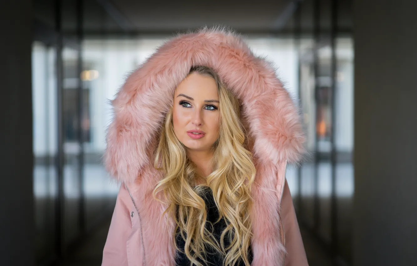 Photo wallpaper face, blonde, Tamara