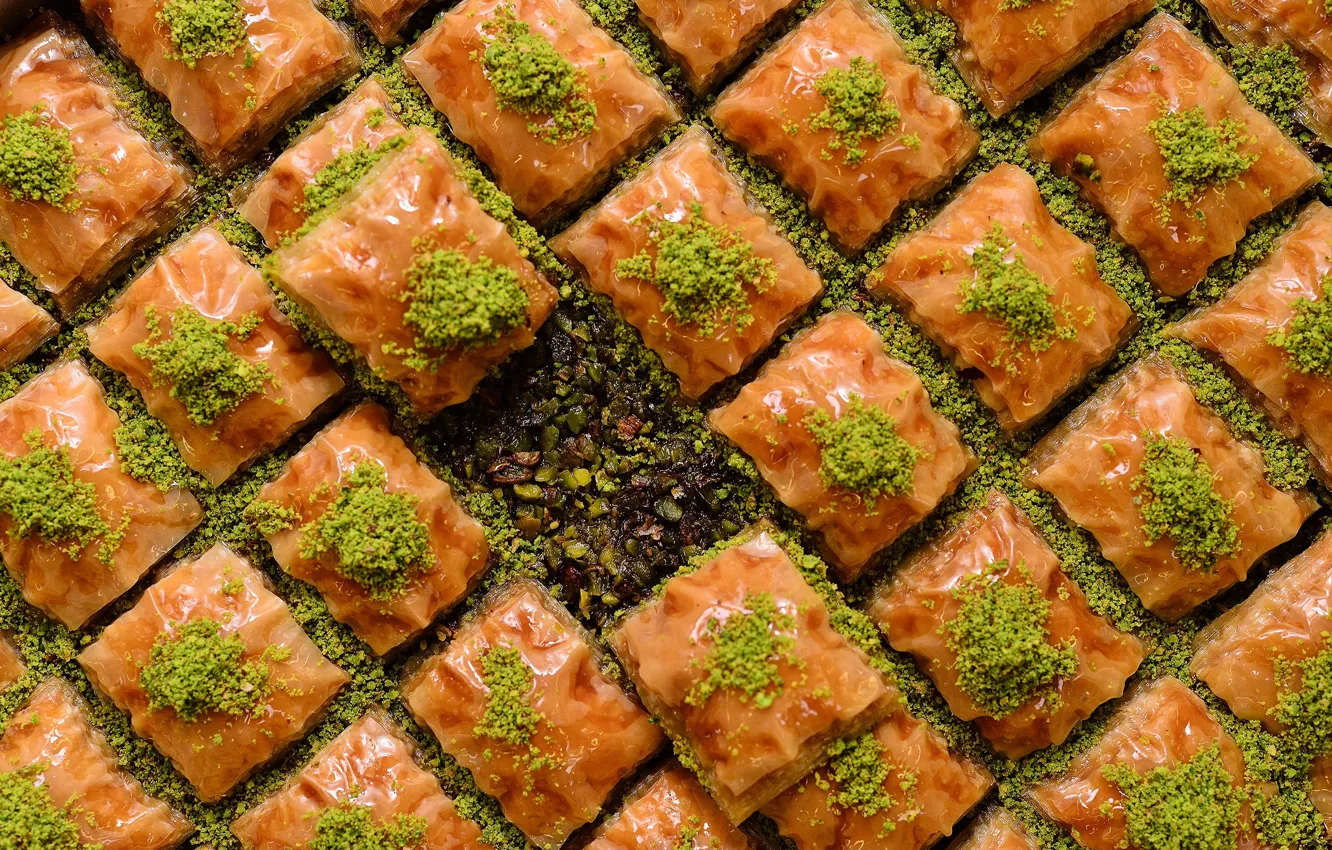 Photo wallpaper dessert, turkey, baklava, Turkish cuisine