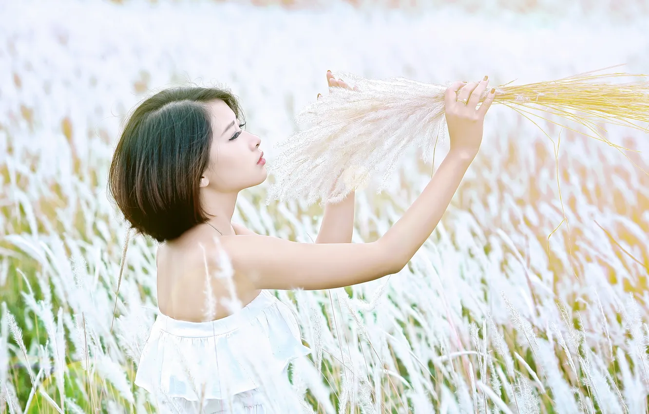 Photo wallpaper summer, girl, Asian