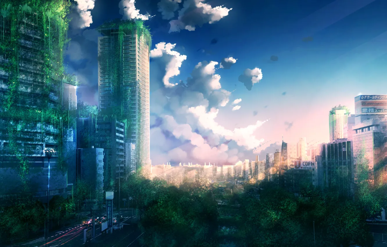 Photo wallpaper the sky, the city, postapokalipsis