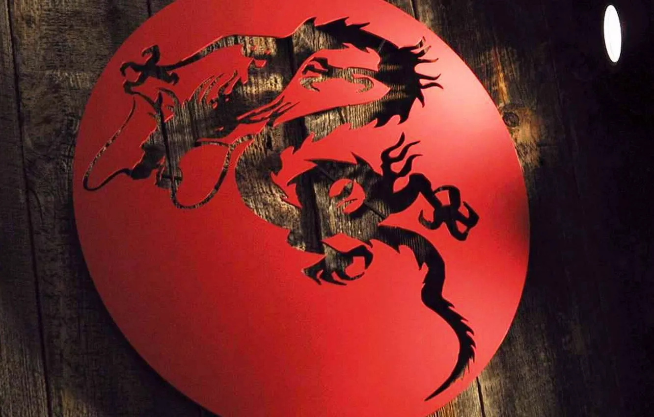 Photo wallpaper dragon, Board, Red, disk