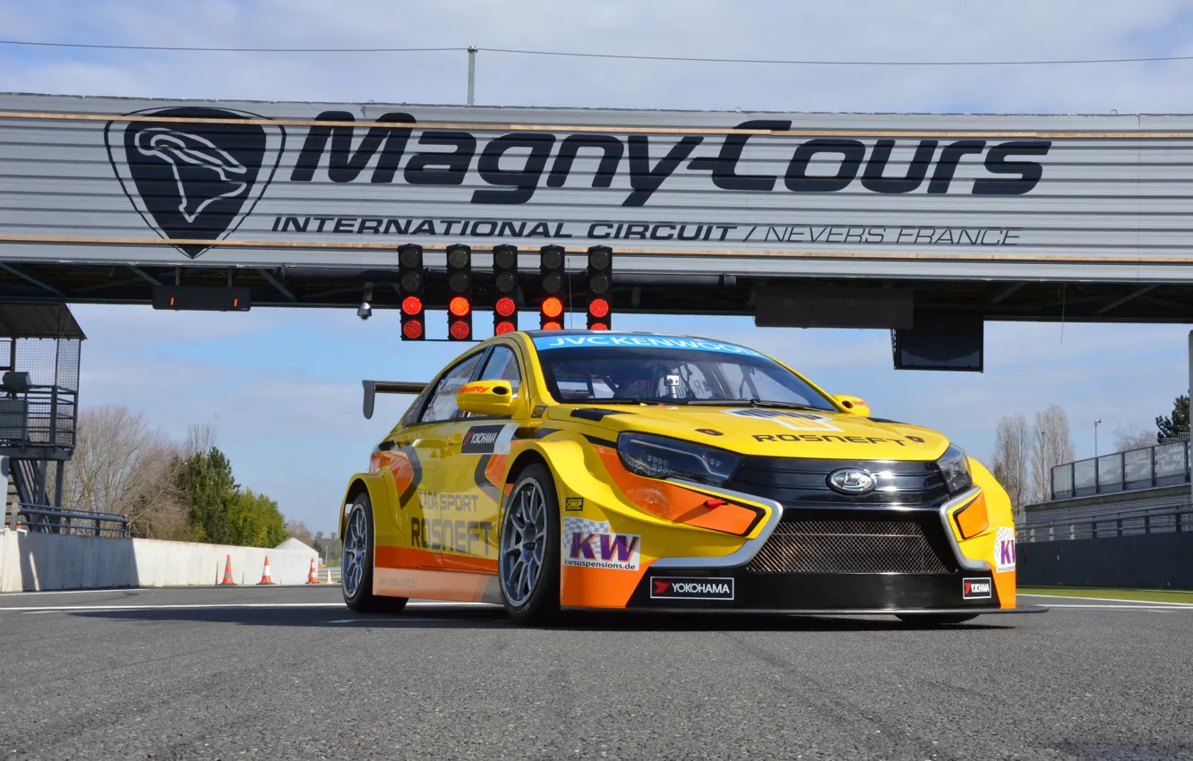 Photo wallpaper sport, Lada, Lada, WTCC, World Touring Car Championship, Vesta, Rosneft, Vesta