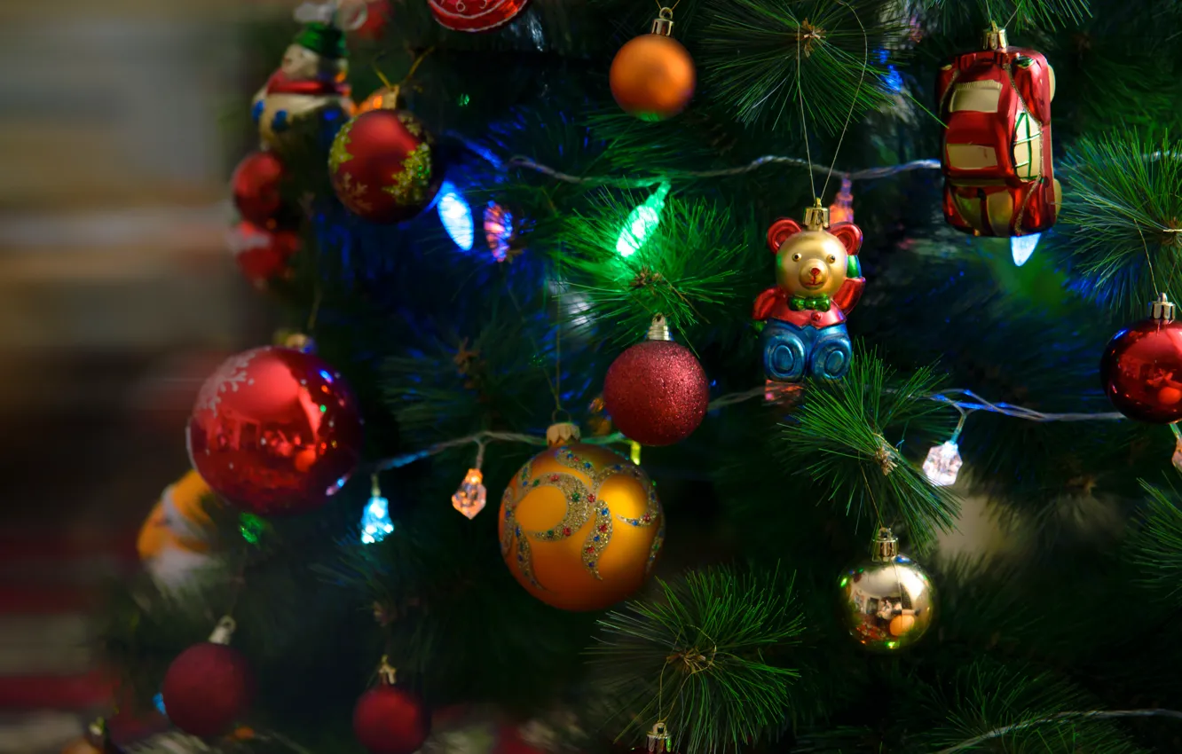 Photo wallpaper mood, tree, Christmas, holidays