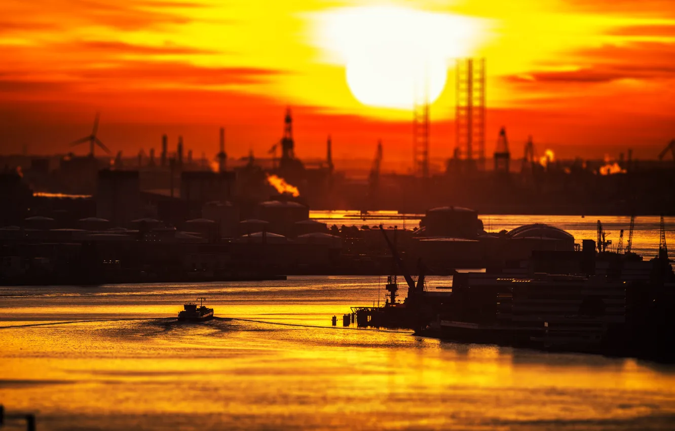 Photo wallpaper port, South Holland, Rotterdam, Rotterdam