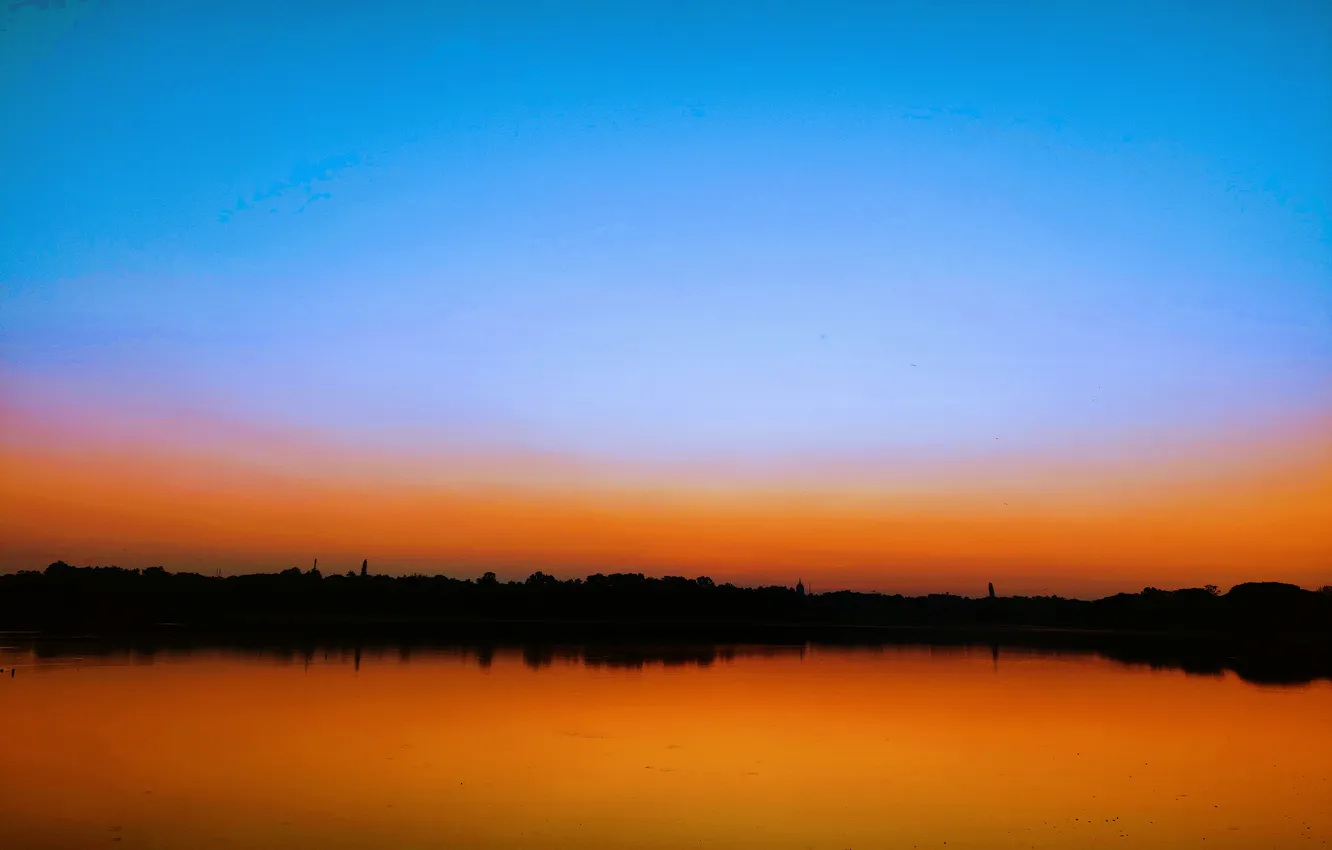 Photo wallpaper water, lake, morning, sunrise, dawn, reflection, First Light, Photogrpahy