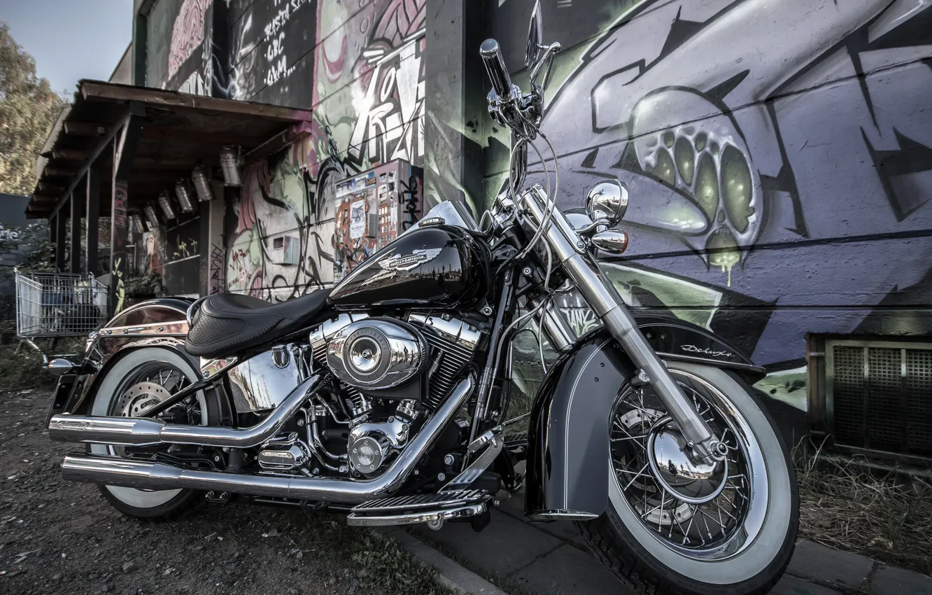 Photo wallpaper design, motorcycle, bike, Harley-Davidson