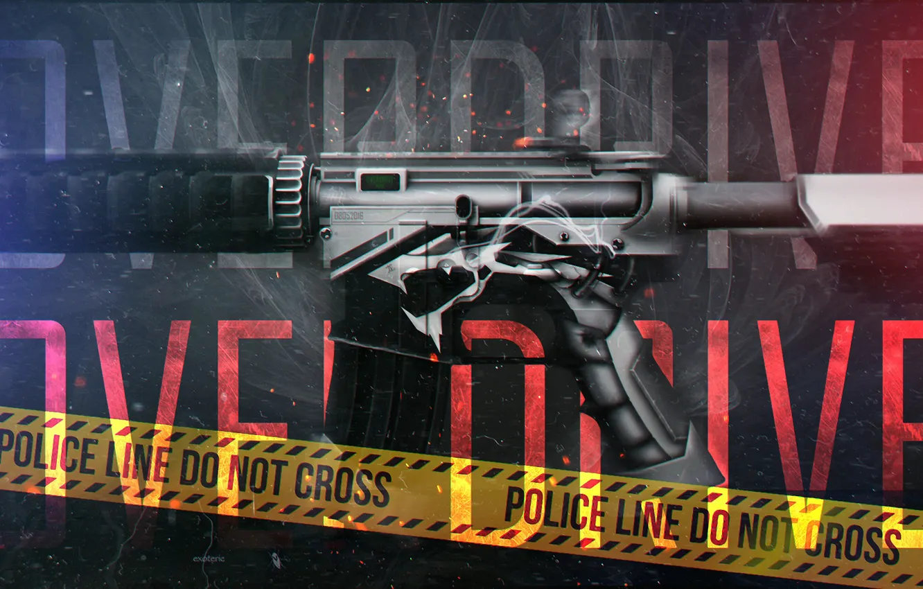 Photo wallpaper smoke, police, dust, sparks, tape, hook, climber, crime