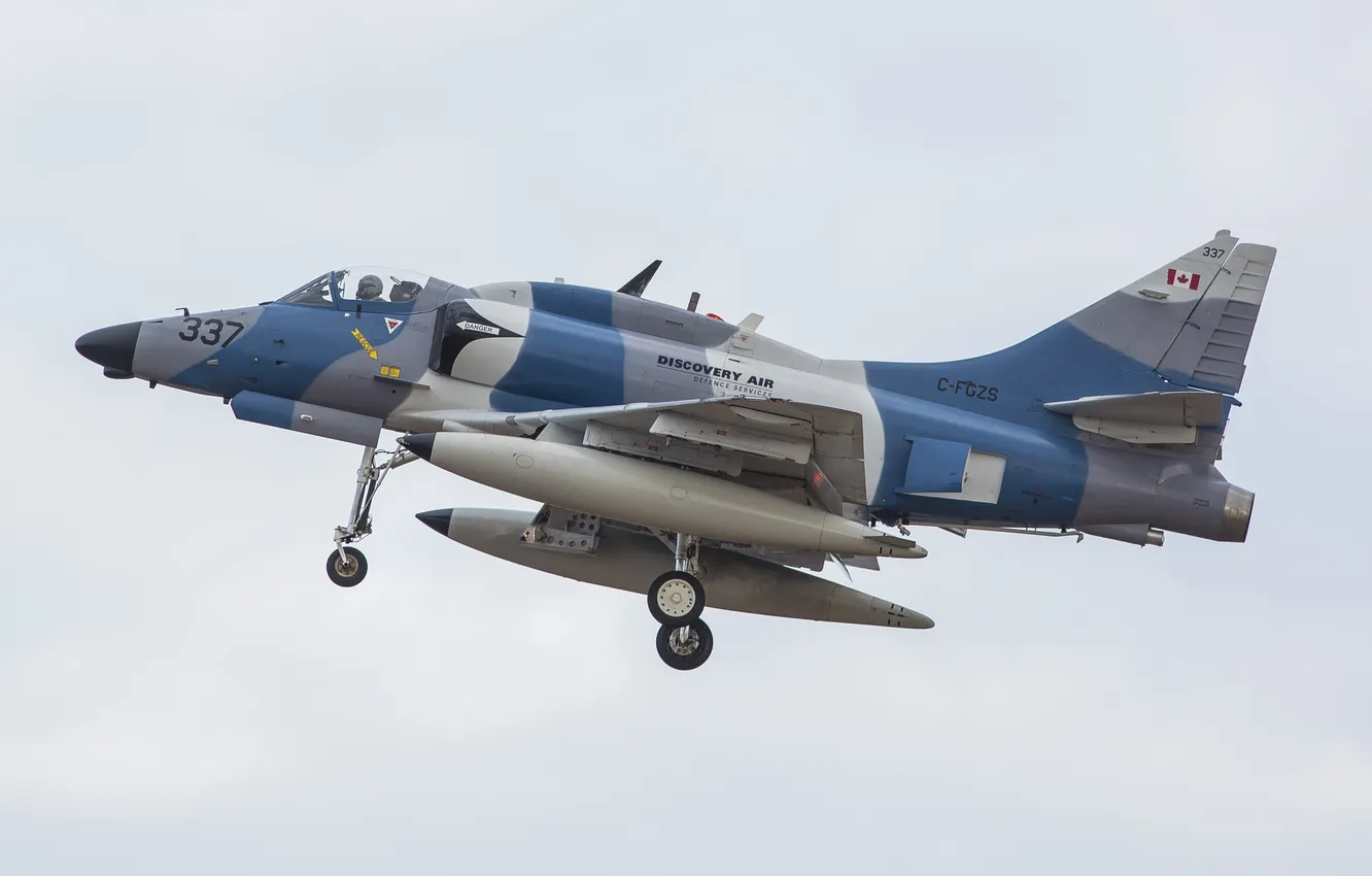 Photo wallpaper flight, attack, deck, easy, Skyhawk, Douglas A-4