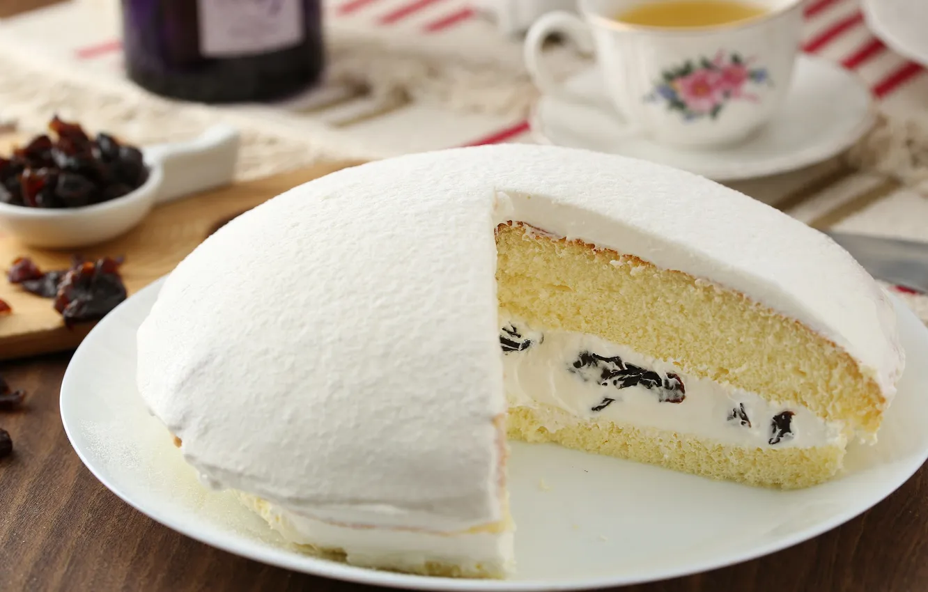 Photo wallpaper pie, cream, biscuit