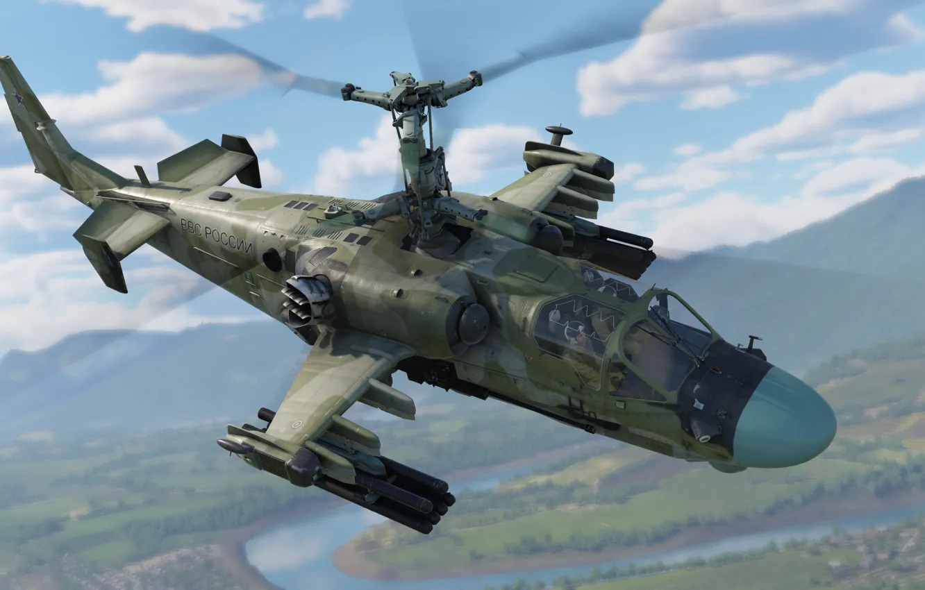 Photo wallpaper USSR, Ka-52, Attack helicopter