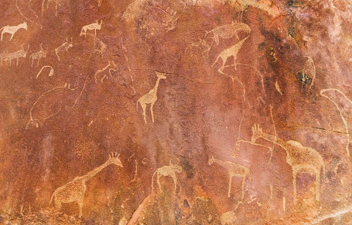 Photo wallpaper wall, figure, texture