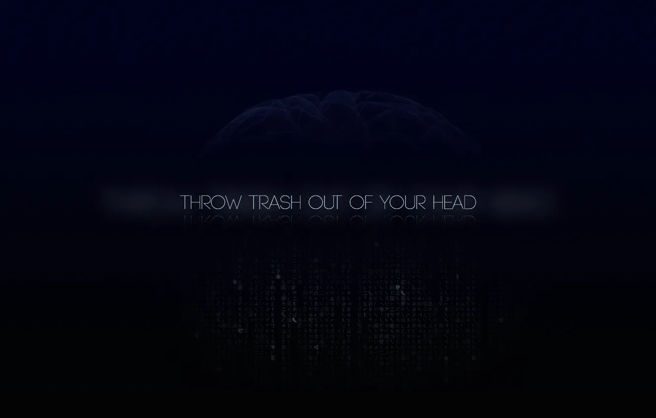 Photo wallpaper abstraction, brain, trash
