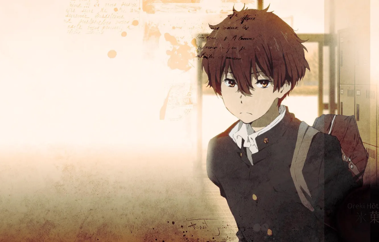 Photo wallpaper look, the inscription, guy, Heck, Hyouk, Oreki Hotaru, The Orexin Hotaru