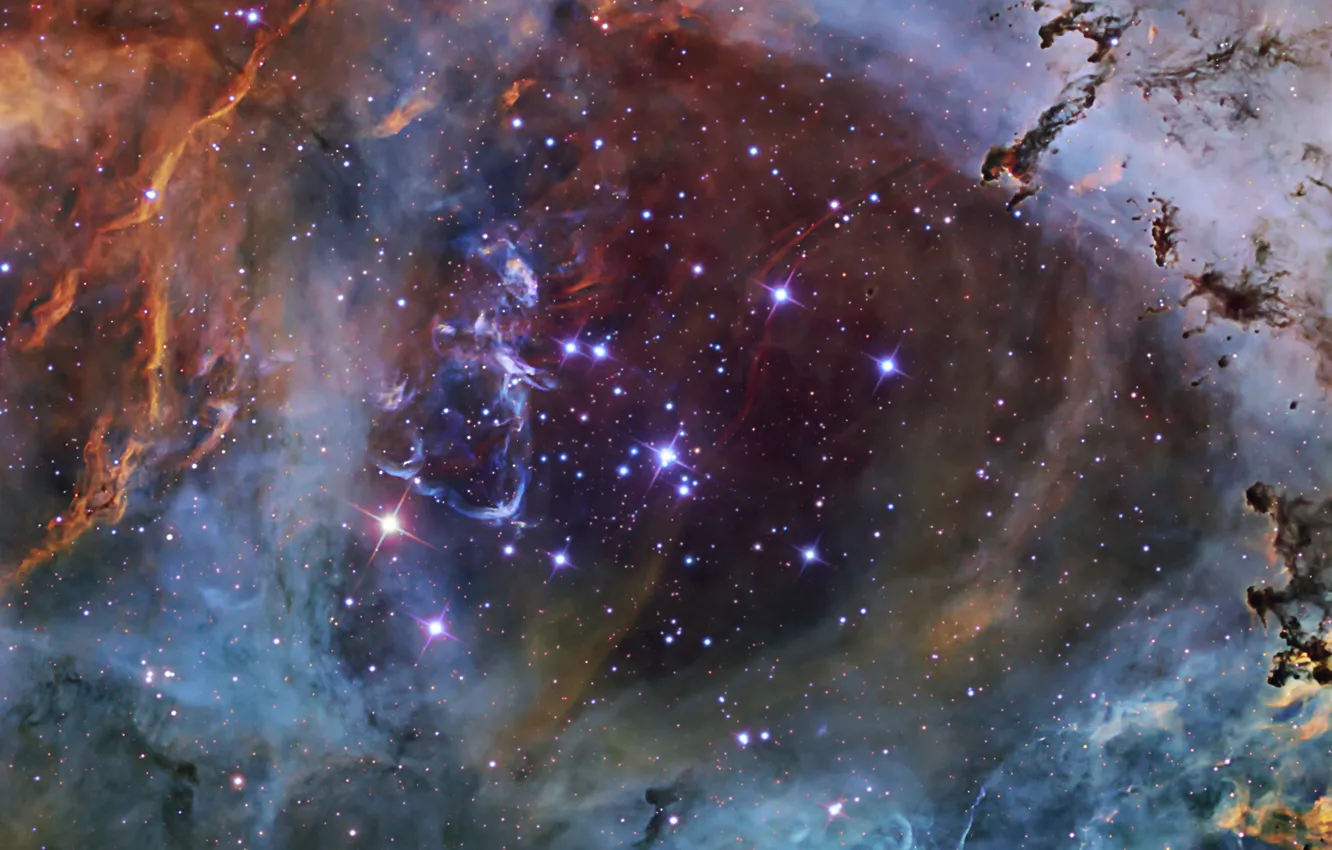 Photo wallpaper color, space, stars, nebula