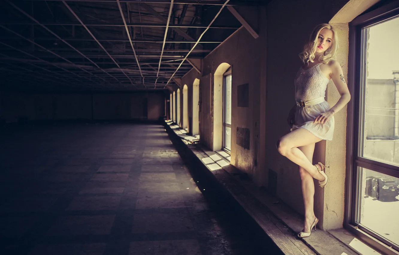 Photo wallpaper girl, pose, background