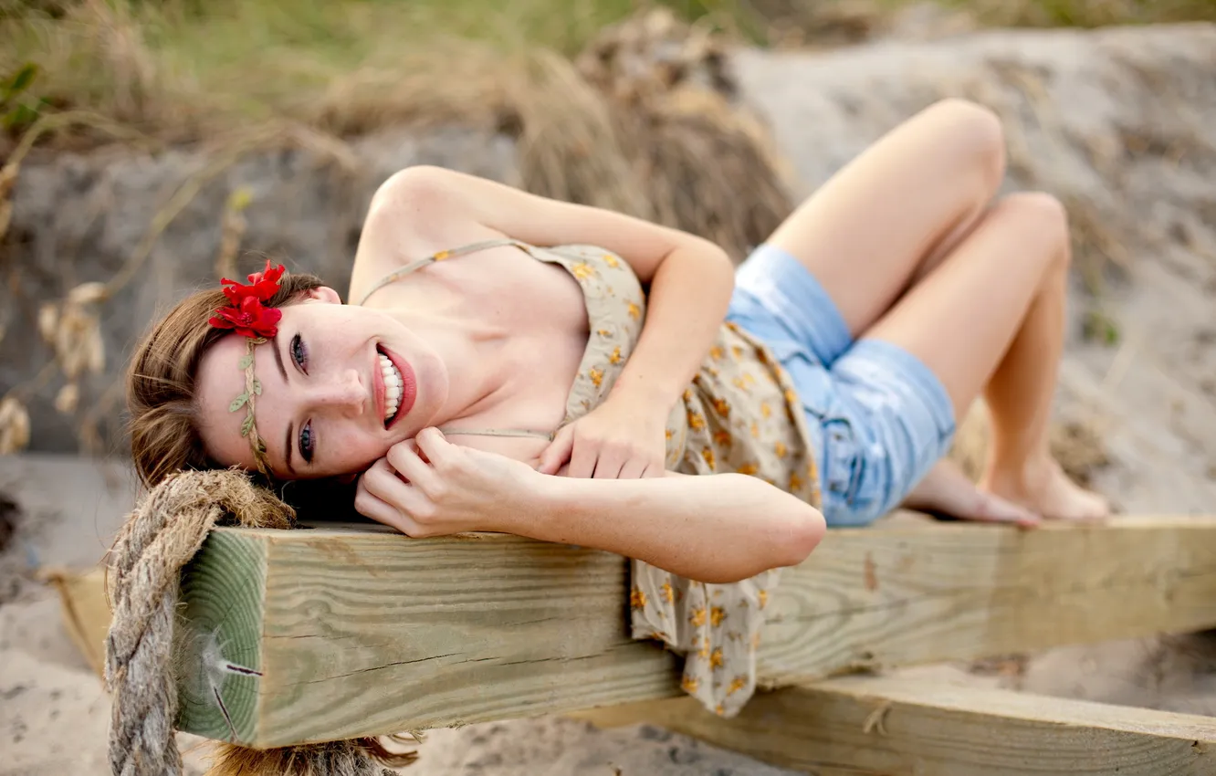 Photo wallpaper summer, girl, smile