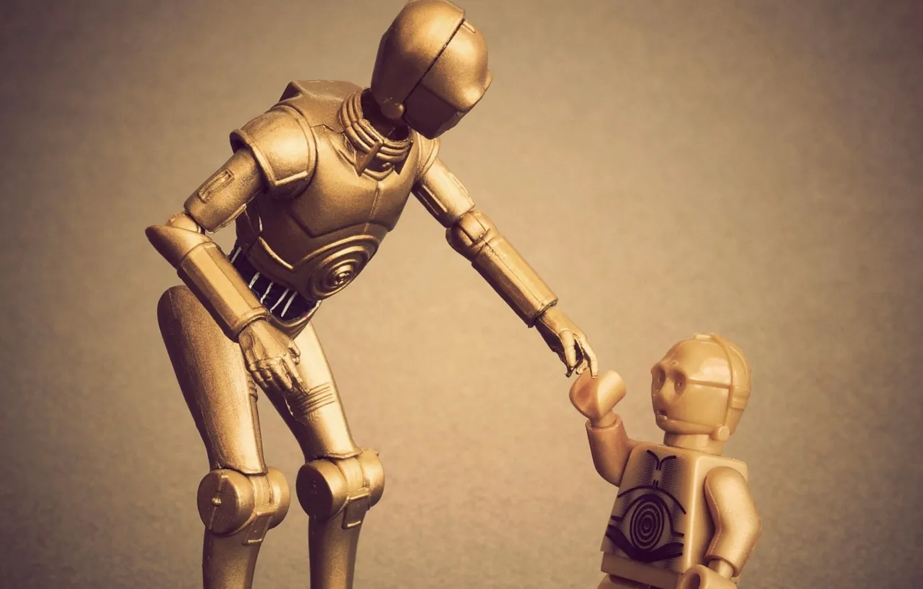 Photo wallpaper toy, robot, Star Wars, LEGO, translator, C-3PO