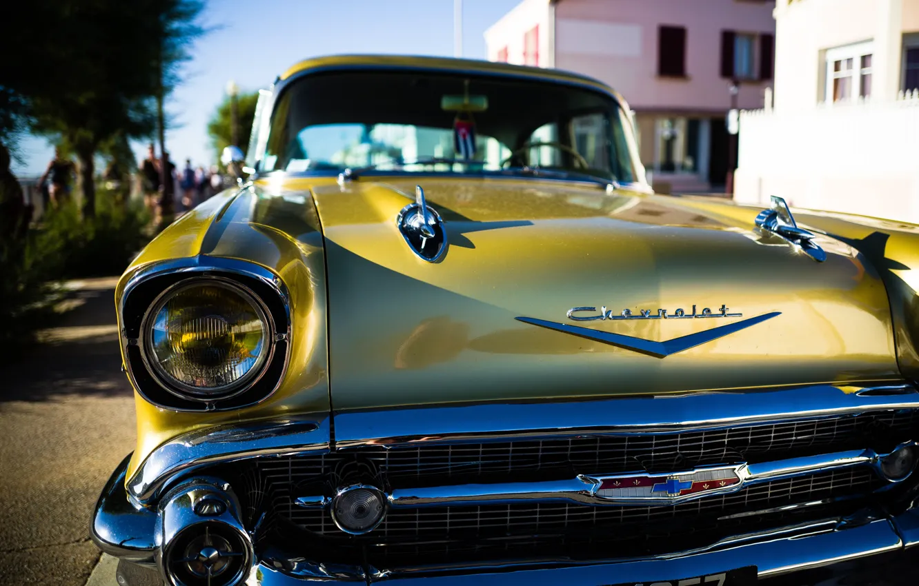 Photo wallpaper retro, Chevrolet, Bel Air, Cuba, Chevrolet Bel Air